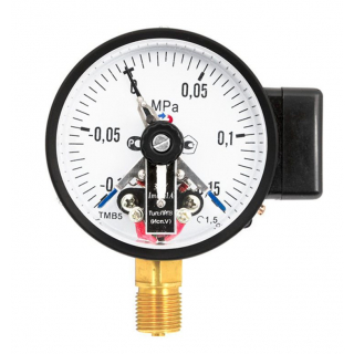 Манометр сигнализирующий ТМ-510Р.05 Дк100мм 0-1,0 МПа кл.1,5 исп. 5 G1/2' с электроконтактной прист