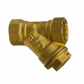 Фильтр сетчатый Y-образный латунь Ду 25 Ру20 1' ВР ФС со сливной пробкой SantechSystems