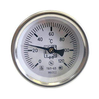 Термометр биметаллический осевой Дк63 120С L=50мм G1/2' ТБП-Т ЗАВОД ТЕПЛОТЕХНИЧЕСКИХ ПРИБОРОВ