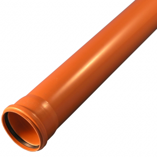 Труба PP-B с раструбом коричневая Дн 160х4,9 б/нап SN4 L=2,0м в/к VALFEX