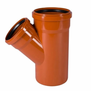 Тройник PP-B переходной коричневый Дн 160х110х45гр б/нап в/к VALFEX