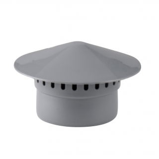 Зонт PP-H вентиляционный серый Дн 50 б/нап VALFEX