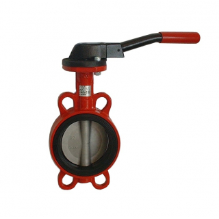 Затвор дисковый поворотный чугун ЗПВС-FL(w)-3-200-MR-E Ду 200 Ру16 межфл с рукояткой диск чугун манж