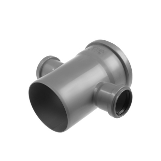 Крестовина PP-H 1-плоскостная серый Дн 110х110х110х87гр б/нап в/к VALFEX