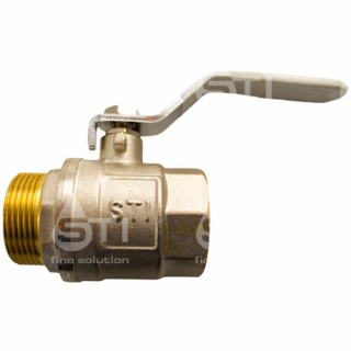 Кран шаровой латунный Ду-40 МР Pn40 Tmax=150C рычаг STI