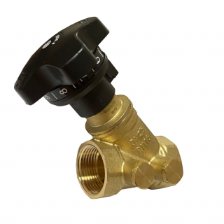 Клапан балансировочный ручной латунь Ду 50 Ру16 Тмакс=120 оС ВР Kvs=27м3/ч без ниппелей