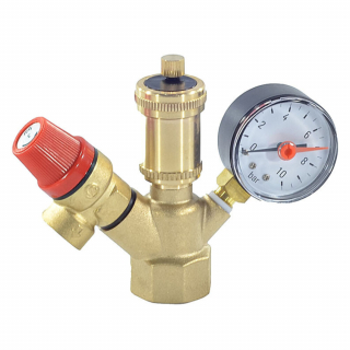 Группа безопасности котла латунь ВР 1' 3 бар до 44 кВт SantechSystems
